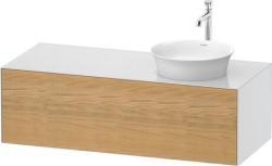 Duravit White Tulip Asma dolap ünitesi Doğal Meşe masif Ön yüzey: Masif Doğal Meşe Mat, Masif ağaç, Gövde: Beyaz Parlak, Boya, Tezgah: Beyaz Parlak, Boya WT4977RH585
