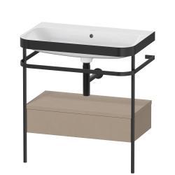 Duravit Happy D.2 metal konsollu ve çekmeceli c-bonded set 775 mm Keten Dekor HP4742N7575