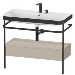 Duravit Happy D.2 metal konsollu ve çekmeceli c-bonded set 975 mm Taupe Saten Mat Lake HP4743E6060