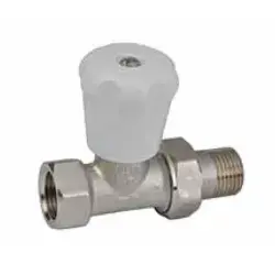 ECA 1/2 Rv2 Düz Radyatör Valfi 102120322 Beyaz