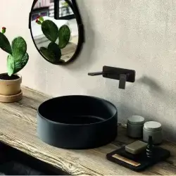 ECA Tiera Ankastre Lavabo Bataryası Mat Siyah Set (102167605C1-K+102166601C1)