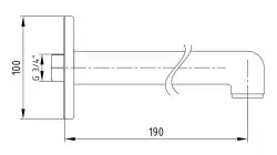 ECA Ankastre Banyo Bataryası Çıkış Ucu ( Gaga ) 3/4 402126035 Krom