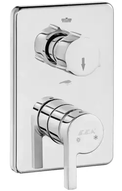 ECA Icon Ankastre Banyo Bataryası Duşlu 5 Parça Set / 2 Yollu ECA.ANKSET.BD207 Krom