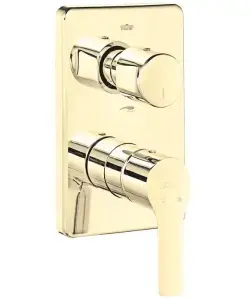 ECA Luna Ankastre Banyo Bataryası Altın Görünümlü Duşlu 5 Parça Set / 2 Yollu ECA.ANKSET.BD205.C8