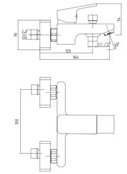ECA Tiera Banyo Duş Bataryası 20 Yıl Garanti 102102469 Krom