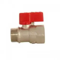 ECA 1/2" Mini Küresel Valf Kırmızı Volanlı 102122028