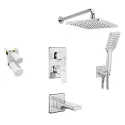 ECA Tiera Ankastre Duş Seti 3 Yollu / 7 parça set 102199770 Krom