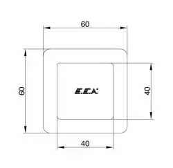 ECA Caro Ankastre Ara Kesme Valfi Mat Siyah (G 1/2") 102151033C1