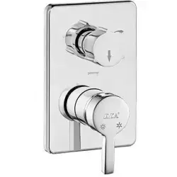 ECA Mina Ankastre Banyo Bataryası 2 Parça Set / 3 Yollu (102167304H-K+102166301) Krom