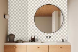 Ege Seramik 20x20 Checker Board Taupe uygulama örneği