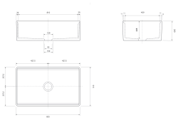 Ege Vitrifiye Mira Mutfak Eviyesi & Workstation 84 cm Beyaz uygulama örneği