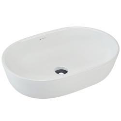 Ege Vitrifiye Knidos Batarya Deliksiz Tezgah Üstü Lavabo 60 cm Beyaz