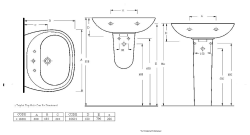 Ege Vitrifiye Likya Batarya Delikli Oval Lavabo 48x60 cm Beyaz uygulama örneği