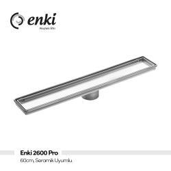 Enki Metal 2600 Pro Seramik Uyumlu Paslanmaz Çelik Duş Kanalı 60 cm