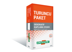 Entegre Turuncu Paket Dekoratif Kaplama Sıvası Kalın Sınıf 25 kg
