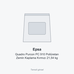 Epsa Quadro Purcon PC 910 Poliüretan Zemin Kaplama Kırmızı 21,54 kg