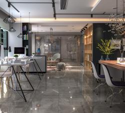 Etili Seramik 60x120 Efes Koyu Gri Full Lappato uygulama örneği