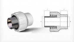Fırat Boru Fırattherm PPRC Dış Dişli Rakor 32 mm x 1"