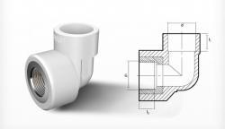 Fırat Boru Fırattherm PPRC İç Dişli Dirsek 25 mm x 3/4"