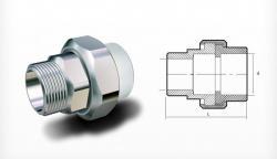 Fırat Boru Fırattherm PPRC Dış Dişli Oynar Başlıklı Rakor 50 mm x 1 1/2"