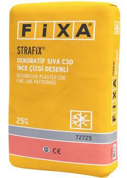 Fixa STRAFİX Dekoratif Sıva C30 İnce Çizgi Desenli (Beyaz) 25 kg