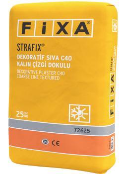 Fixa STRAFİX Dekoratif Sıva C40 Kalın Çizgi Dokulu (Beyaz) 25 kg