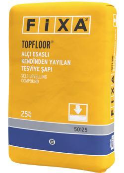 Fixa TOPFLOOR Alçı Esaslı Kendiliğinden Yayılan Tesviye Şapı (2-10 mm) 25 kg