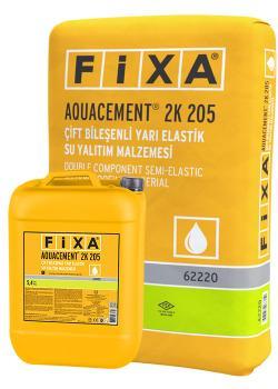 Fixa AQUACEMENT 2K 205 Çift Bileşenli Yarı Elastik Su Yalıtım Malzemesi 20 kg + 5,4 kg Set