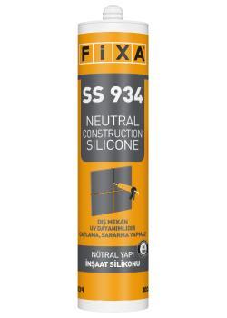 Fixa SS 934 CONSTRUCTION Nötral Yapı, İnşaat Silikonu (Parlak) Gümüş Gri 300 ml