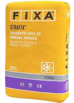 Fixa STRAFİX Dekoratif Sıva 20 Mineral Dokulu Beyaz (Kalın) 25 kg