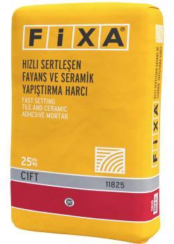 Fixa Hızlı Sertleşen Fayans ve Seramik Yapıştırma Harcı Gri 25 kg
