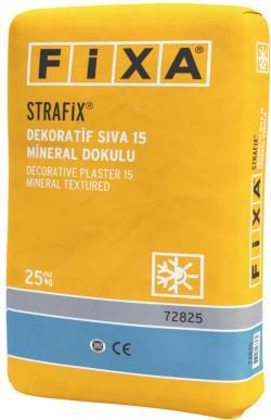 Fixa STRAFİX Dekoratif Sıva 15 Mineral Dokulu Beyaz (İnce) 25 kg