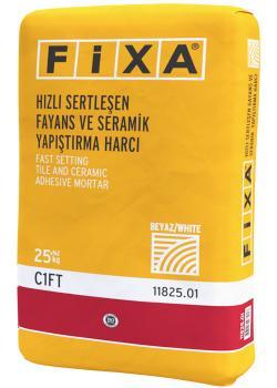 Fixa Hızlı Sertleşen Fayans ve Seramik Yapıştırma Harcı (Beyaz) 25 kg