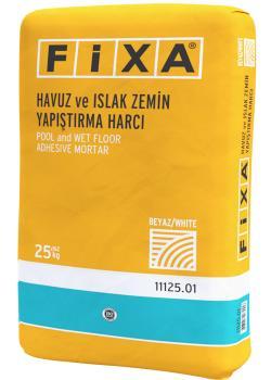 Fixa Havuz ve Islak Zemin Yapıştırma Harcı (Beyaz) 25 kg