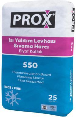 Fixa PROX 550 Isı Yalıtım Levhası Sıvama Harcı Elyaf Katkılı (İnce) Gri 25 kg