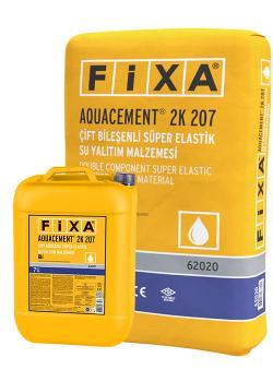 Fixa AQUACEMENT 2K 207 Çift Bileşenli Süper Elastik Su Yalıtım Malzemesi 20 kg + 10 kg Set