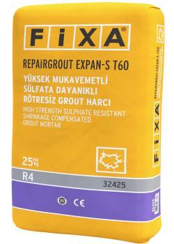 Fixa REPAİRGROUT EXPAN-S T60 Yüksek Mukavemetli Sülfata Dayanıklı Rötresiz Grout Harcı 25 kg