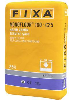 Fixa MONOFLOOR 100 C25 Hazır Zemin Tesviye Şapı (2-10 mm) Gri 25 kg