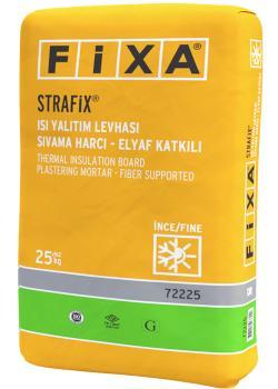Fixa STRAFİX Isı Yalıtım Levhası Sıvama Harcı Elyaf Katkılı (İnce) Gri 25 kg