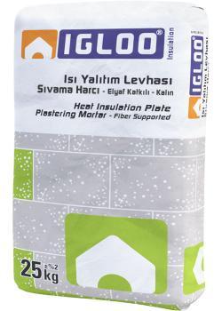 Fixa IGLOO Isı Yalıtım Levhası Sıvama Harcı – Elyaf Katkılı (Kalın) 25 kg