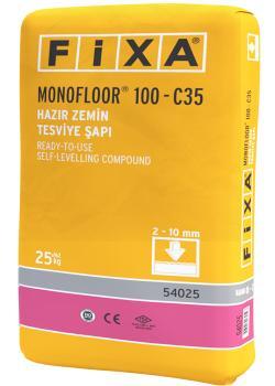 Fixa MONOFLOOR 100 C35 Hazır Zemin Tesviye Şapı (2-10 mm) Gri 25 kg