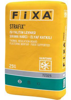 Fixa STRAFİX Isı Yalıtım Levhası Sıvama Harcı Elyaf Katkılı (Kalın) Gri 25 kg