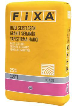 Fixa Hızlı Sertleşen Granit Seramik Yapıştırma Harcı Gri 25 kg