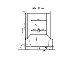 Formina Elite Compact Sistem — 80x160 cm, Sistem 1, Standart Hidromasaj, Sol