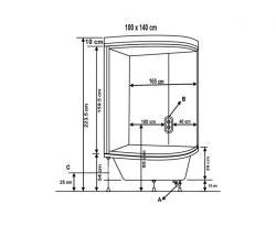 Formina İberia Compact Sistem — 105x165 cm, Sistem 3 - Dijital Dokunmatik Ekranlı Buhar Sistemi, Standart Hidromasaj, Sağ