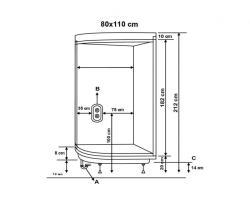 Formina Malta Compact Sistem — 80x100 cm, Sistem 1, Sağ
