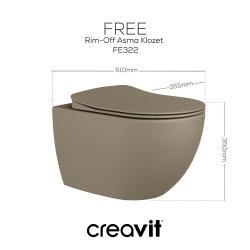 Creavit Free Rim-Off Asma Klozet Cappucıno Mat