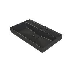 Turkuaz Sharp Etajerli Lavabo 100x48 cm Mat Siyah