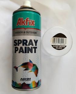Akfix Akrilik Sprey Boya Parlak Kahve 400 ml