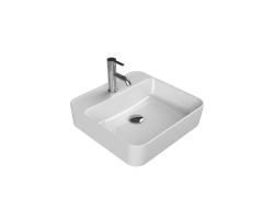 Turkuaz Hera Tezgah Üstü Lavabo 48x48 cm Mat Beyaz